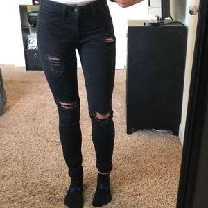 Refuge ripped black skinny jeans size 0